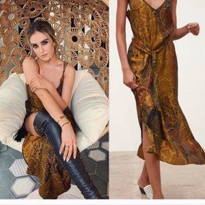 Zara Paisley Print Midi Dress